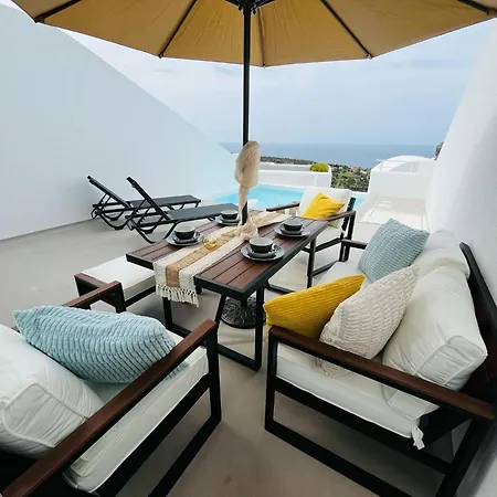 别墅 Romantic Santorini-style With Private Pool And Sea View